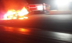 Karabük'te kesilen cezaya kızan sürücü aracını yaktı