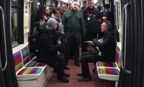 Çaldığı keçi ile metroya binince yakalandı