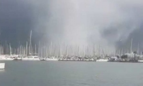 Muğla'da tekneler hortumdan zarar gördü