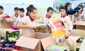 Nuri Bakırcı Ortaokulu doğudaki öğrencilere yardım gönderiyor