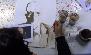 Erzincan'da öğrenciler çamur ve kahve telvesini sanata dönüştürdü