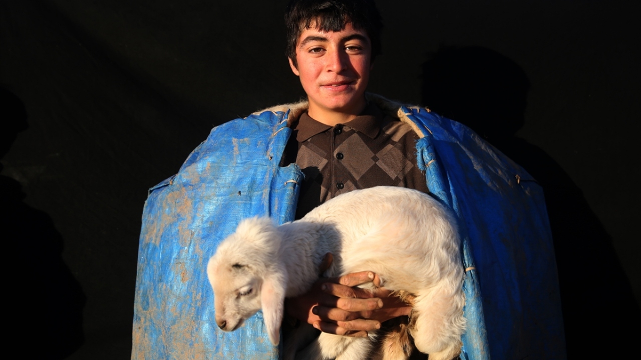 İsmail Çetin, çobanlık yaparak ailesine yardımcı olmaya çalışıyor.