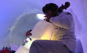 Buzdan enstrümanlarla sanat