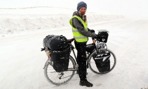 Kar ve tipi ona engel olamadı